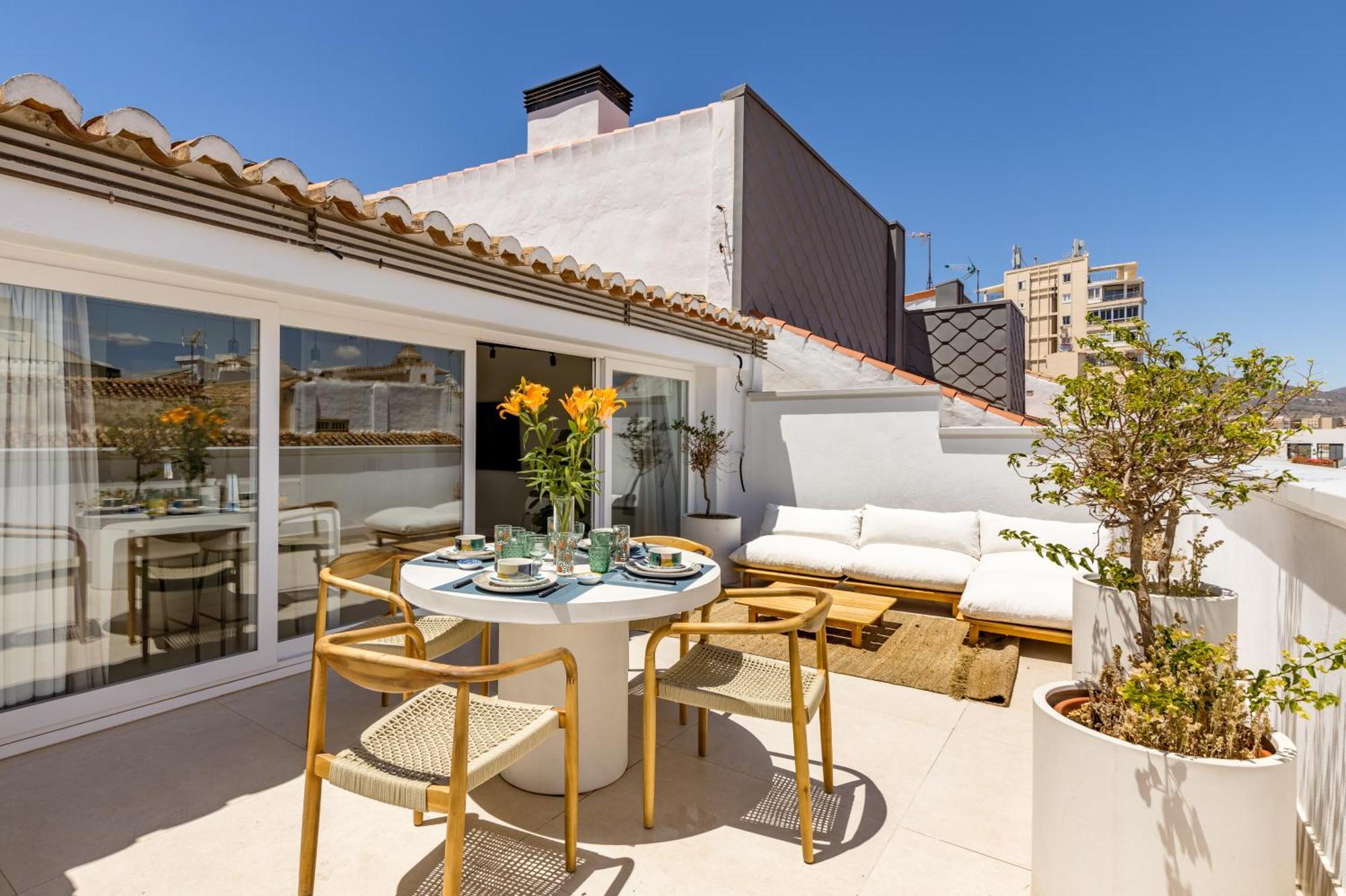 Atarazanas Suite, Atico Con Terraza Málaga Kültér fotó